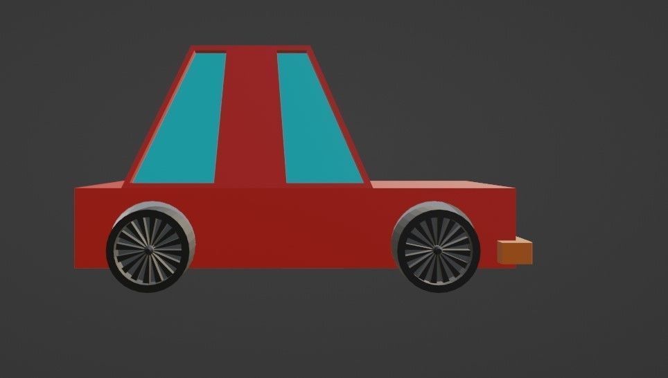 Low Poly Car Low-poly 3D model_4