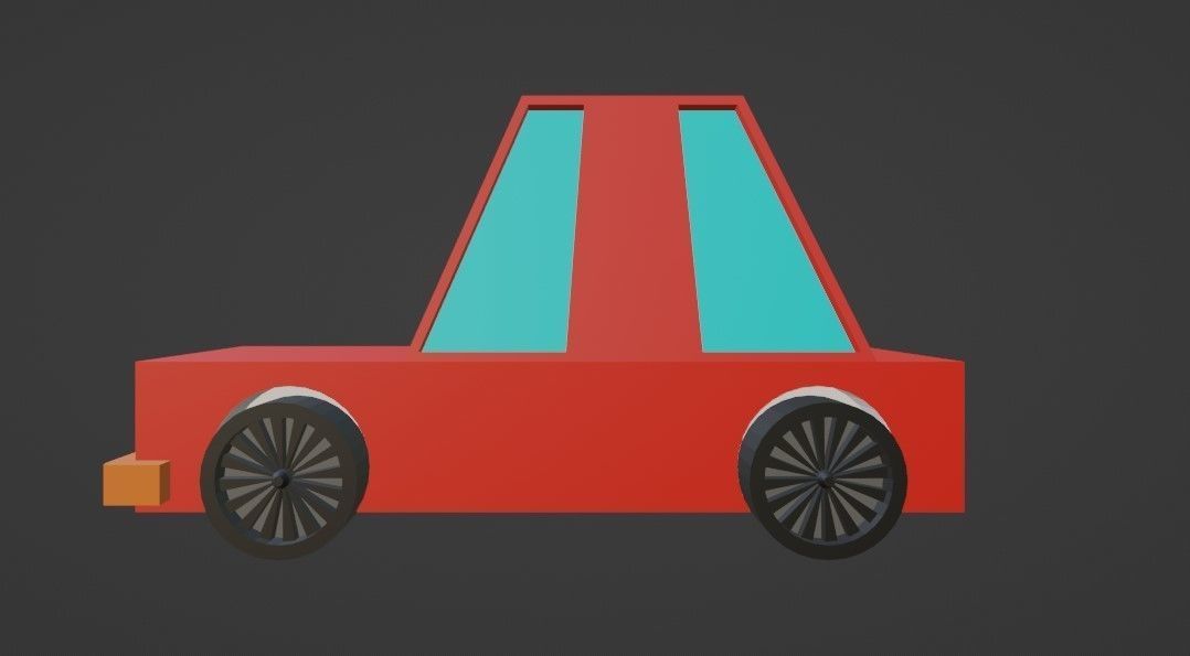 Low Poly Car Low-poly 3D model_3