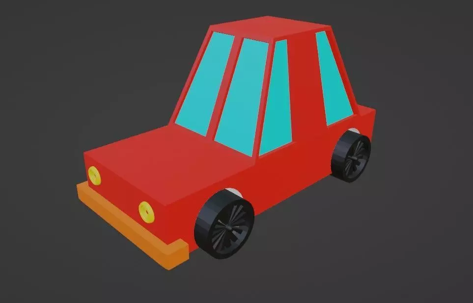 Low Poly Car Low-poly 3D model_0