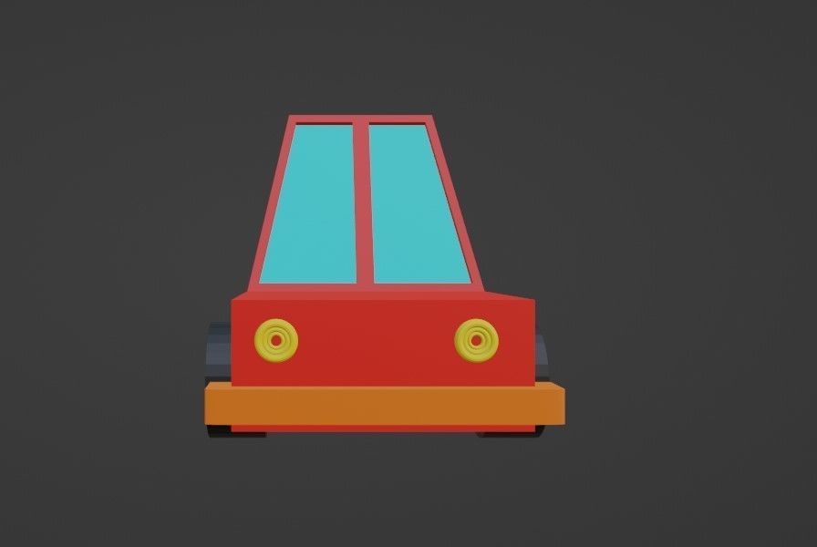 Low Poly Car Low-poly 3D model_2