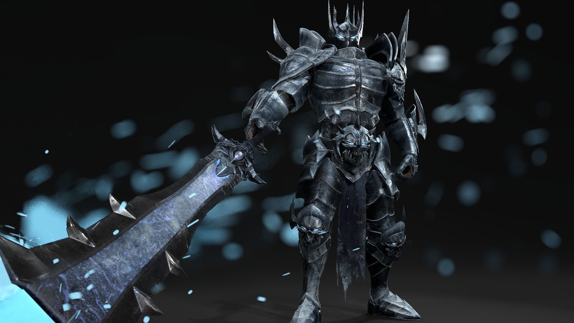 Death Knight - Armor RPG Dungeon Warrior Medieval Boss Character Low-poly 3D model_2