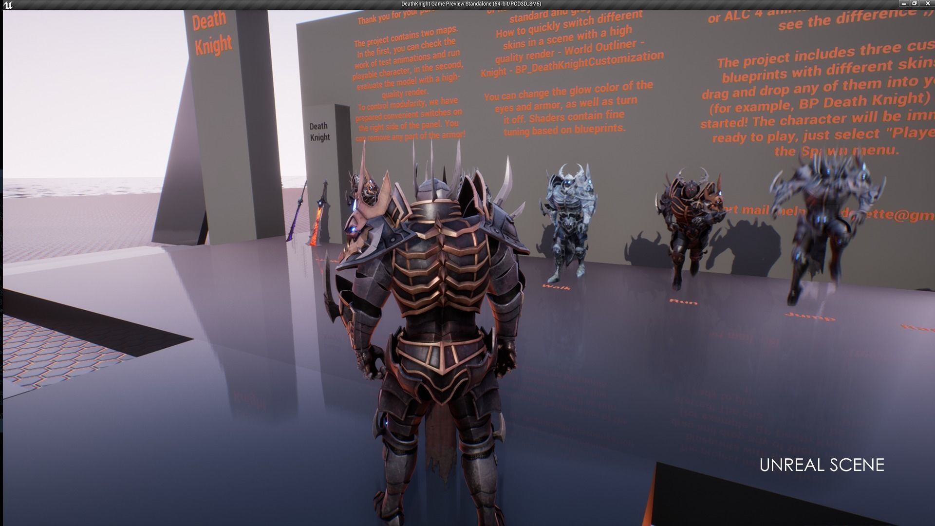 Death Knight - Armor RPG Dungeon Warrior Medieval Boss Character Low-poly 3D model_10