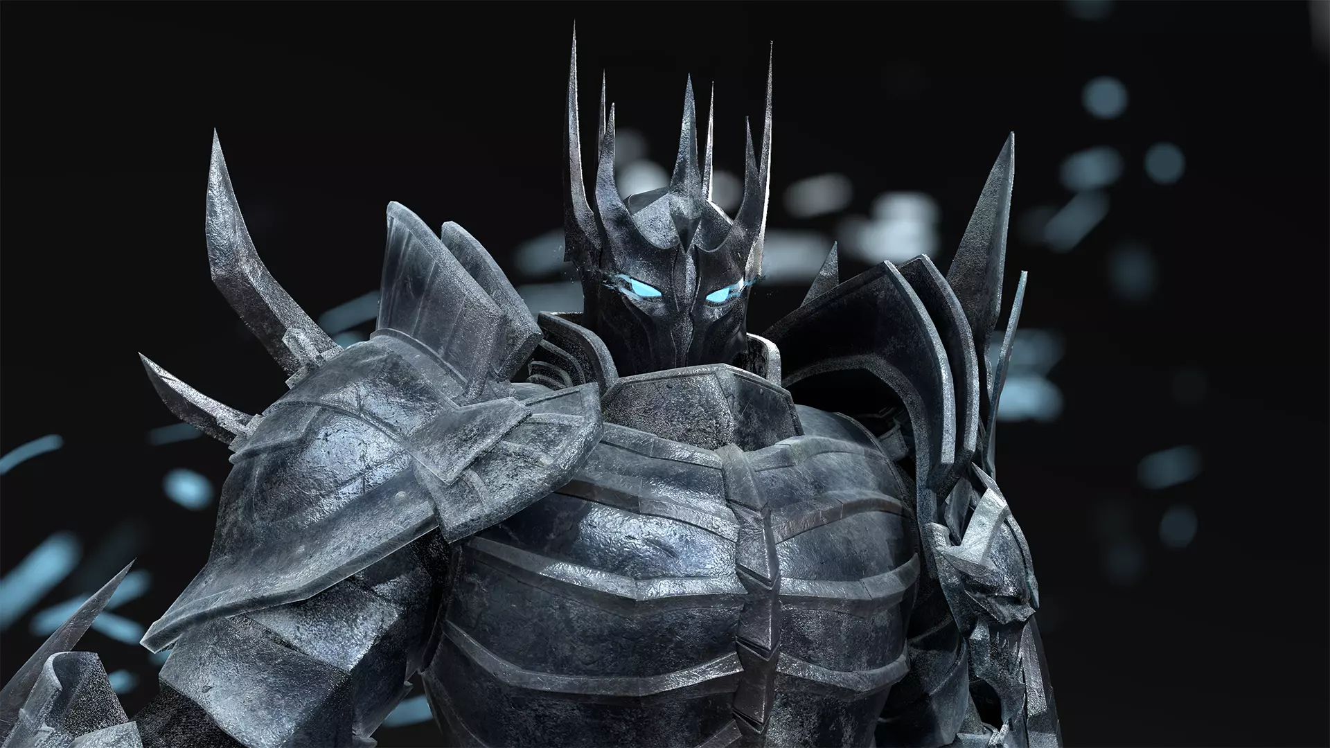 Death Knight - Armor RPG Dungeon Warrior Medieval Boss Character Low-poly 3D model_0