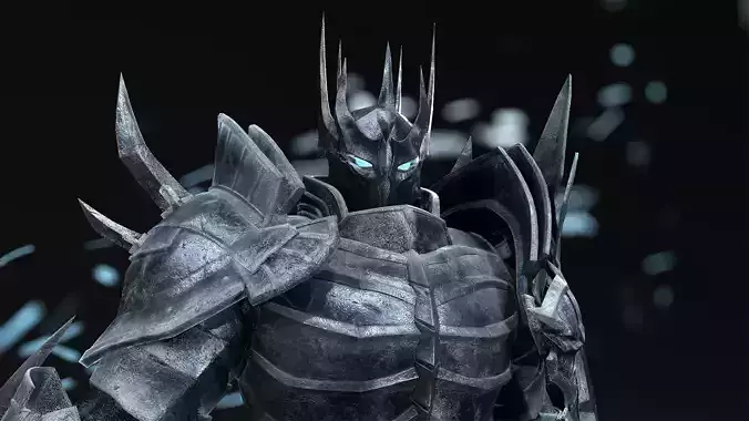 Death Knight - Armor RPG Dungeon Warrior Medieval Boss Character Low-poly 3D model