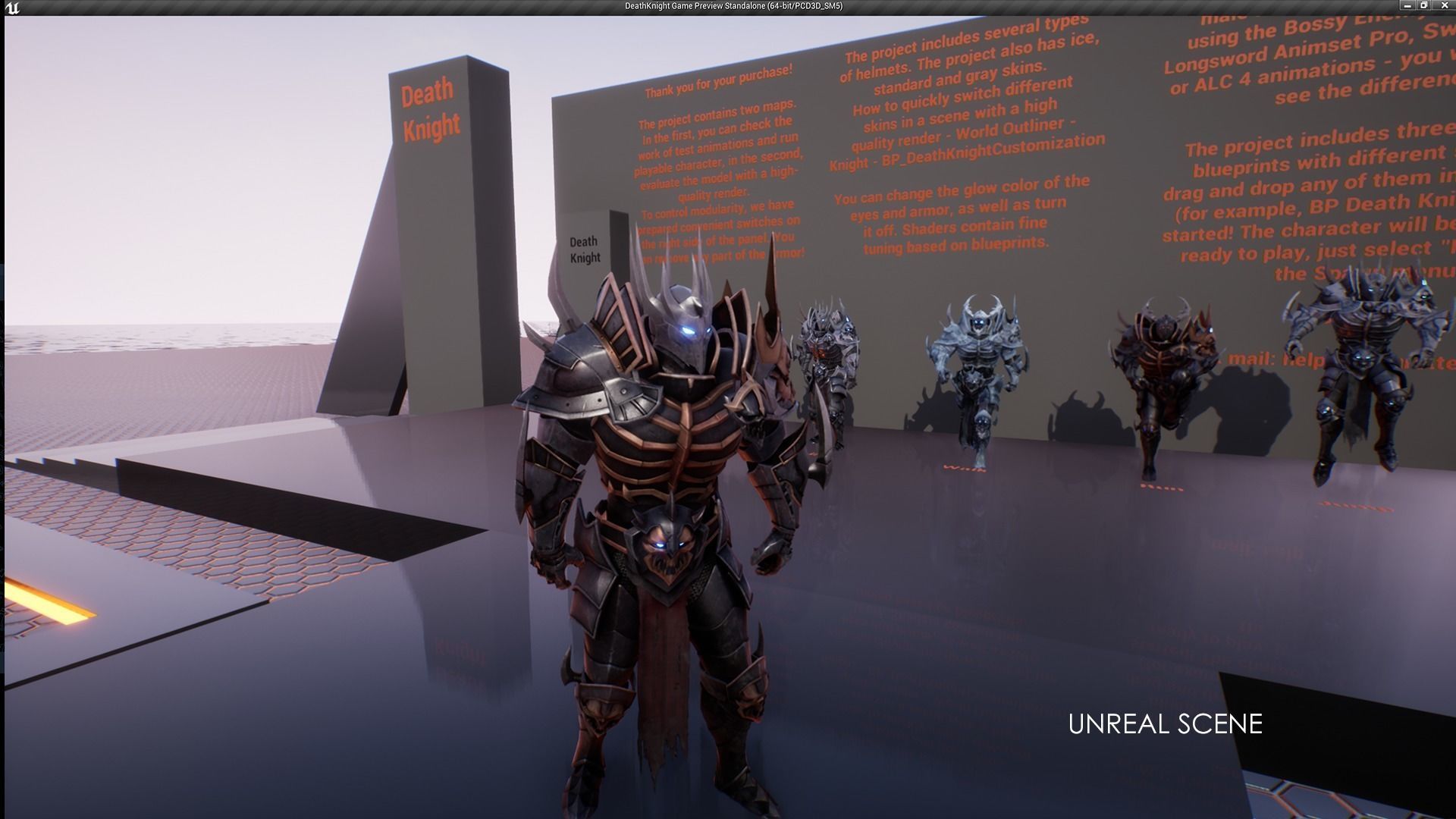 Death Knight - Armor RPG Dungeon Warrior Medieval Boss Character Low-poly 3D model_11