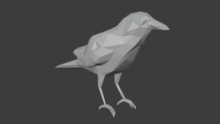 Polygon Crow Low-Poly 3D Model Low-poly 3D model_6