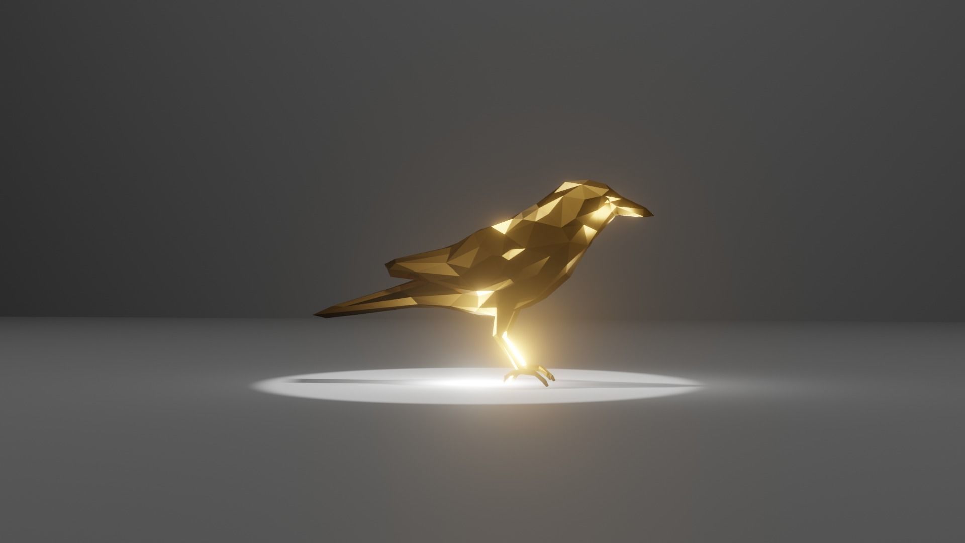 Polygon Crow Low-Poly 3D Model Low-poly 3D model_1