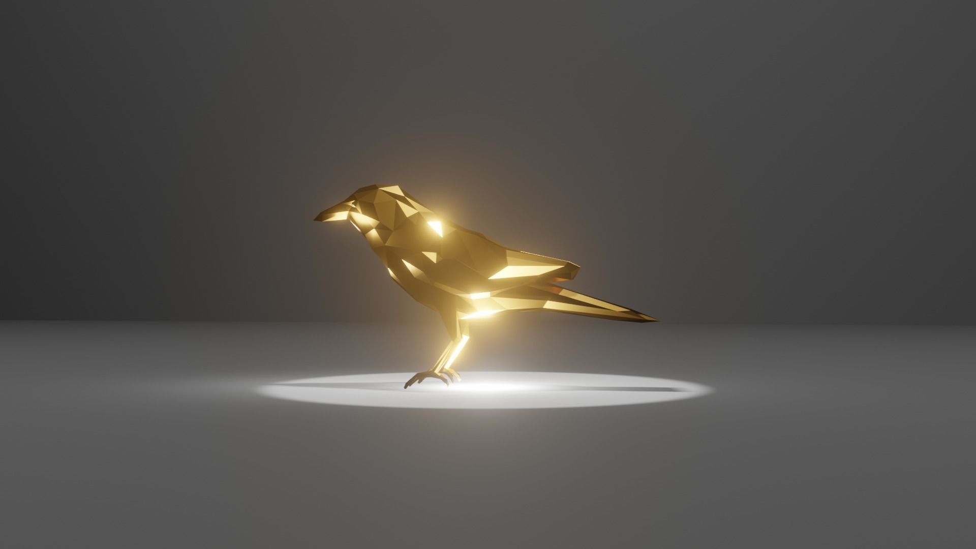 Polygon Crow Low-Poly 3D Model Low-poly 3D model_3