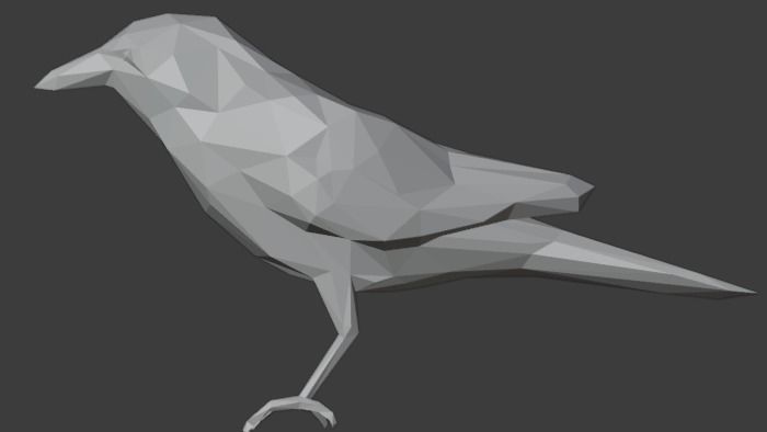 Polygon Crow Low-Poly 3D Model Low-poly 3D model_8