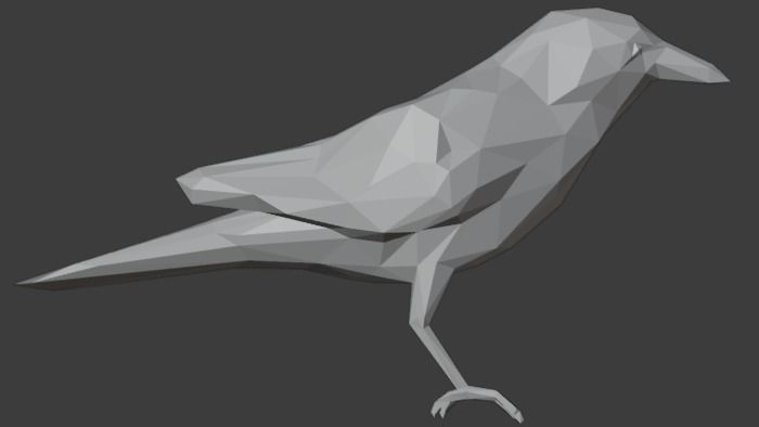 Polygon Crow Low-Poly 3D Model Low-poly 3D model_7