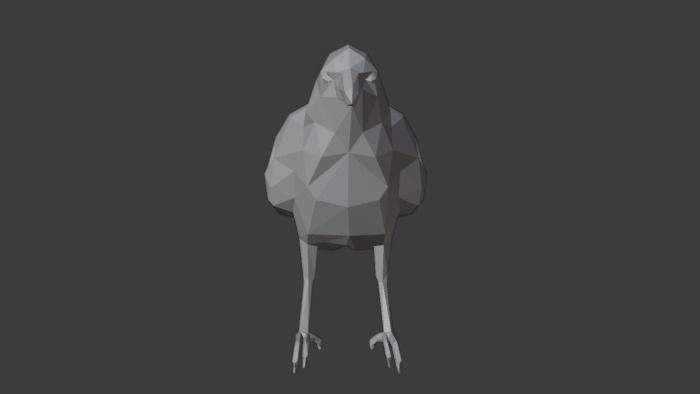 Polygon Crow Low-Poly 3D Model Low-poly 3D model_4