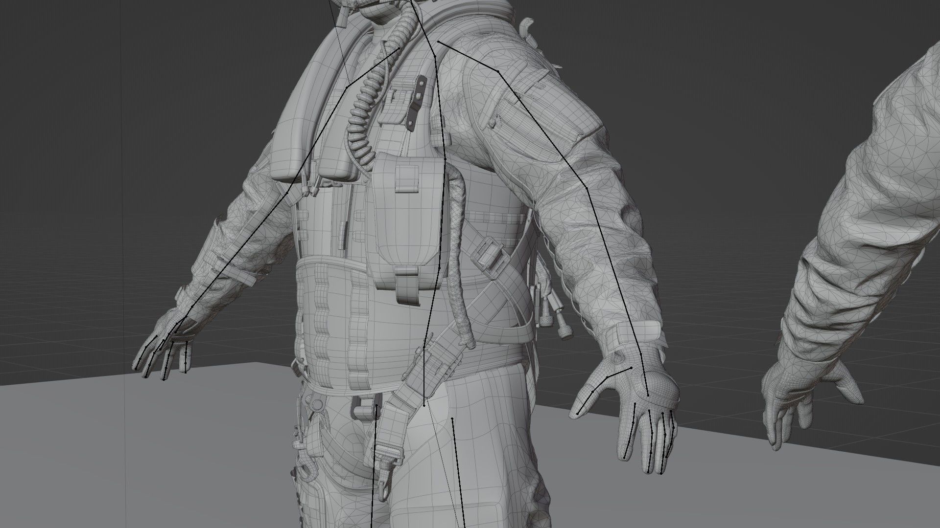 FLIGHT SUIT Fighter Pilot 3D model_19