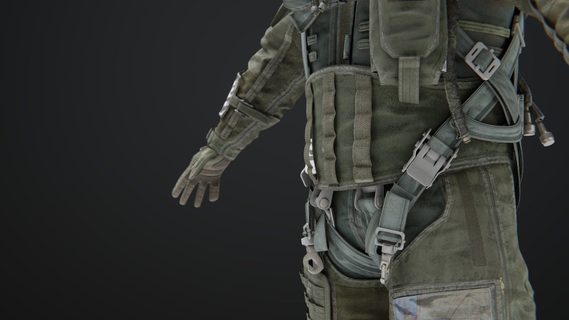 FLIGHT SUIT Fighter Pilot 3D model_13