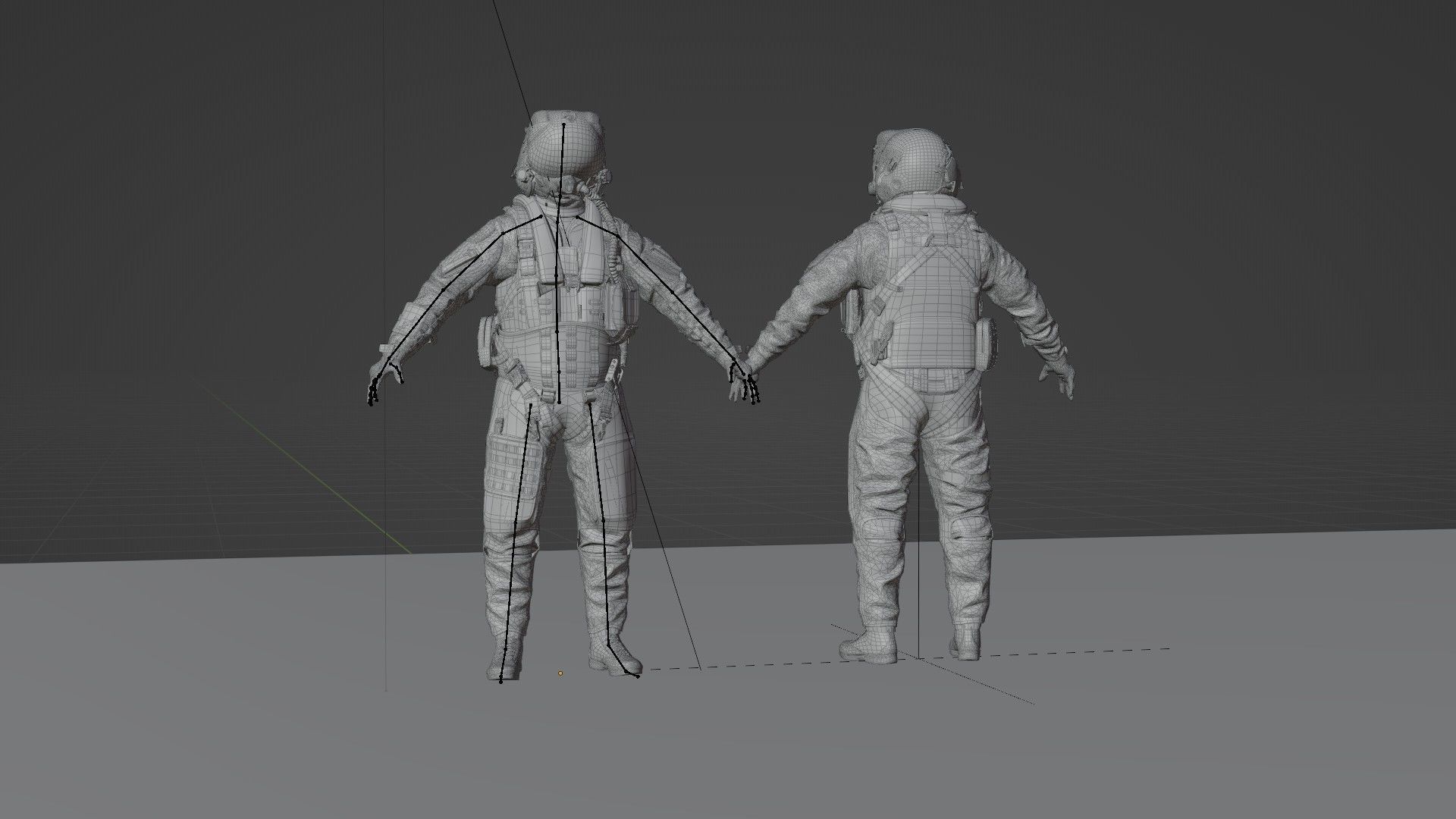 FLIGHT SUIT Fighter Pilot 3D model_16
