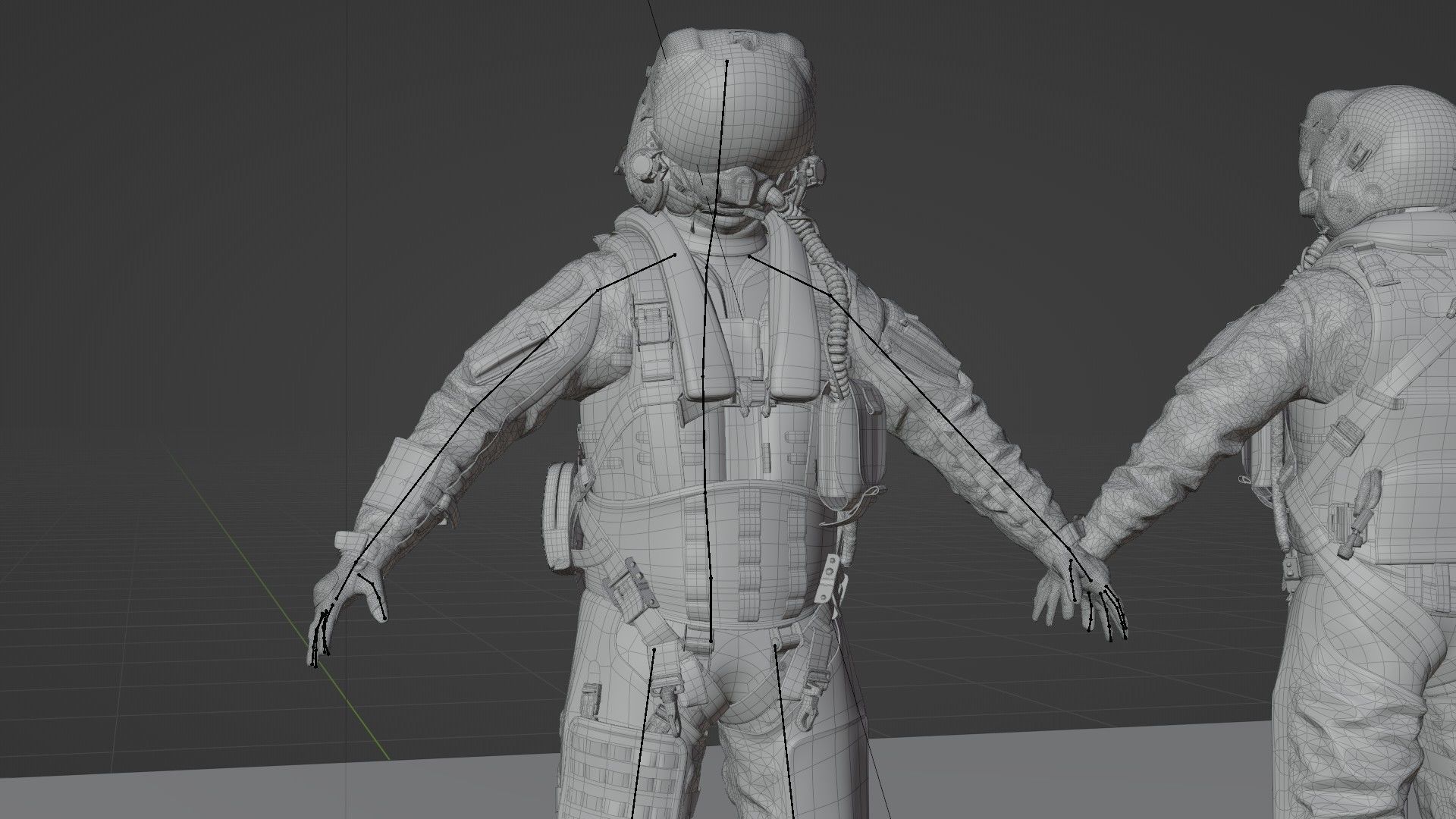 FLIGHT SUIT Fighter Pilot 3D model_17