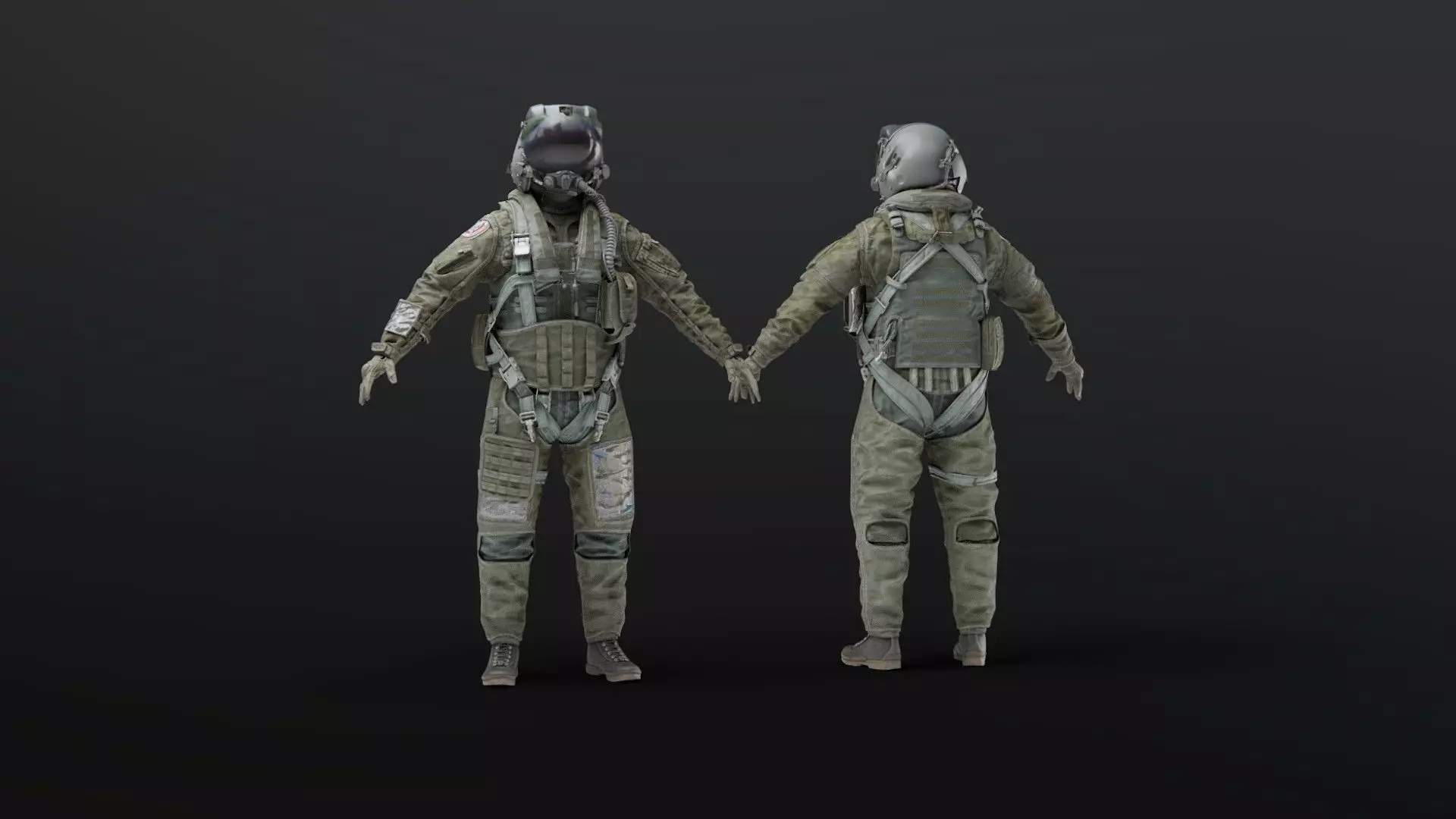 FLIGHT SUIT Fighter Pilot 3D model_0