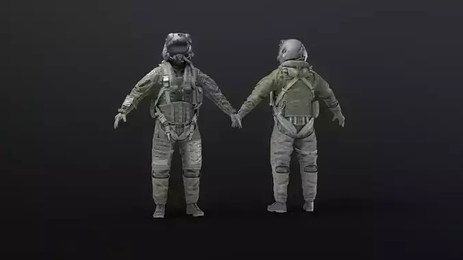 FLIGHT SUIT Fighter Pilot 3D model