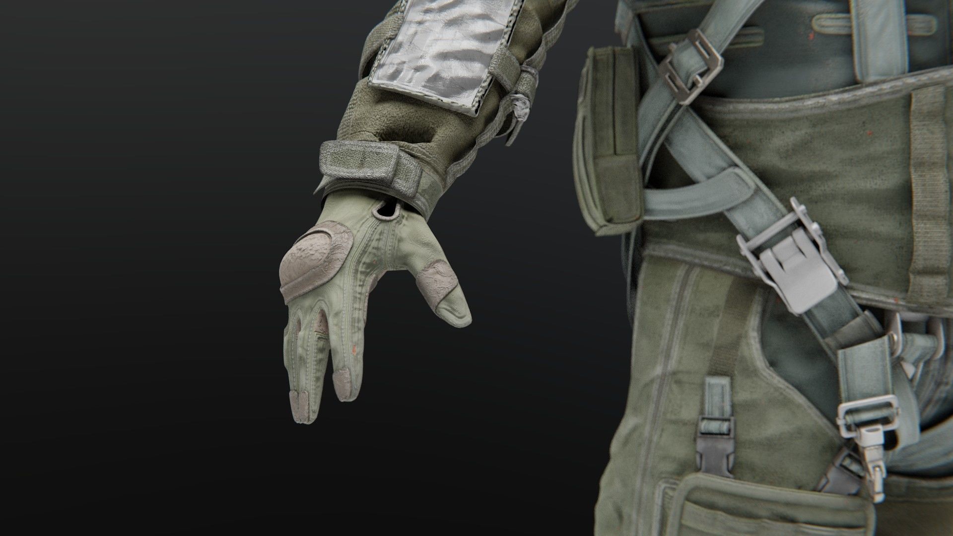 FLIGHT SUIT Fighter Pilot 3D model_12