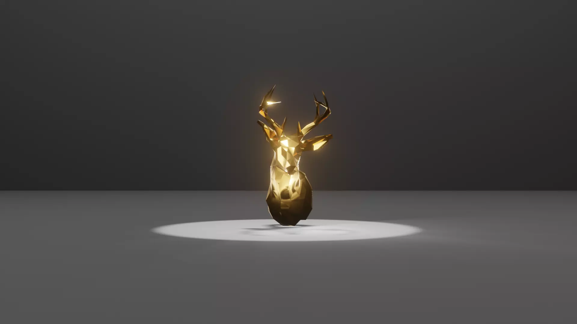 Polygon Deer Head Low-Poly 3D Model Low-poly 3D model_0