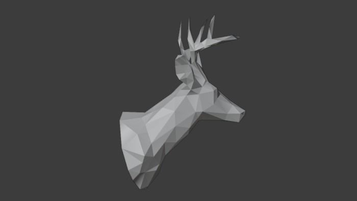 Polygon Deer Head Low-Poly 3D Model Low-poly 3D model_8