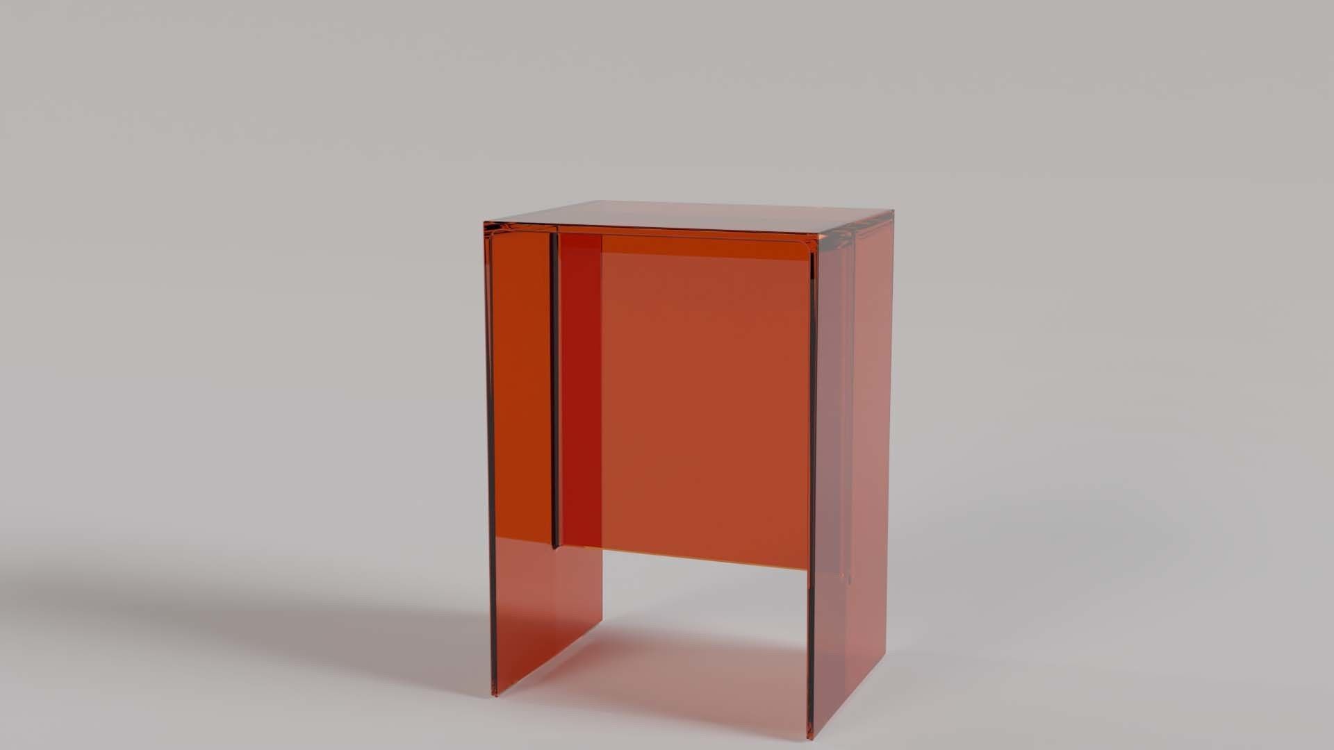 Kartell Maxbeam Stool Table Low-poly 3D model_2