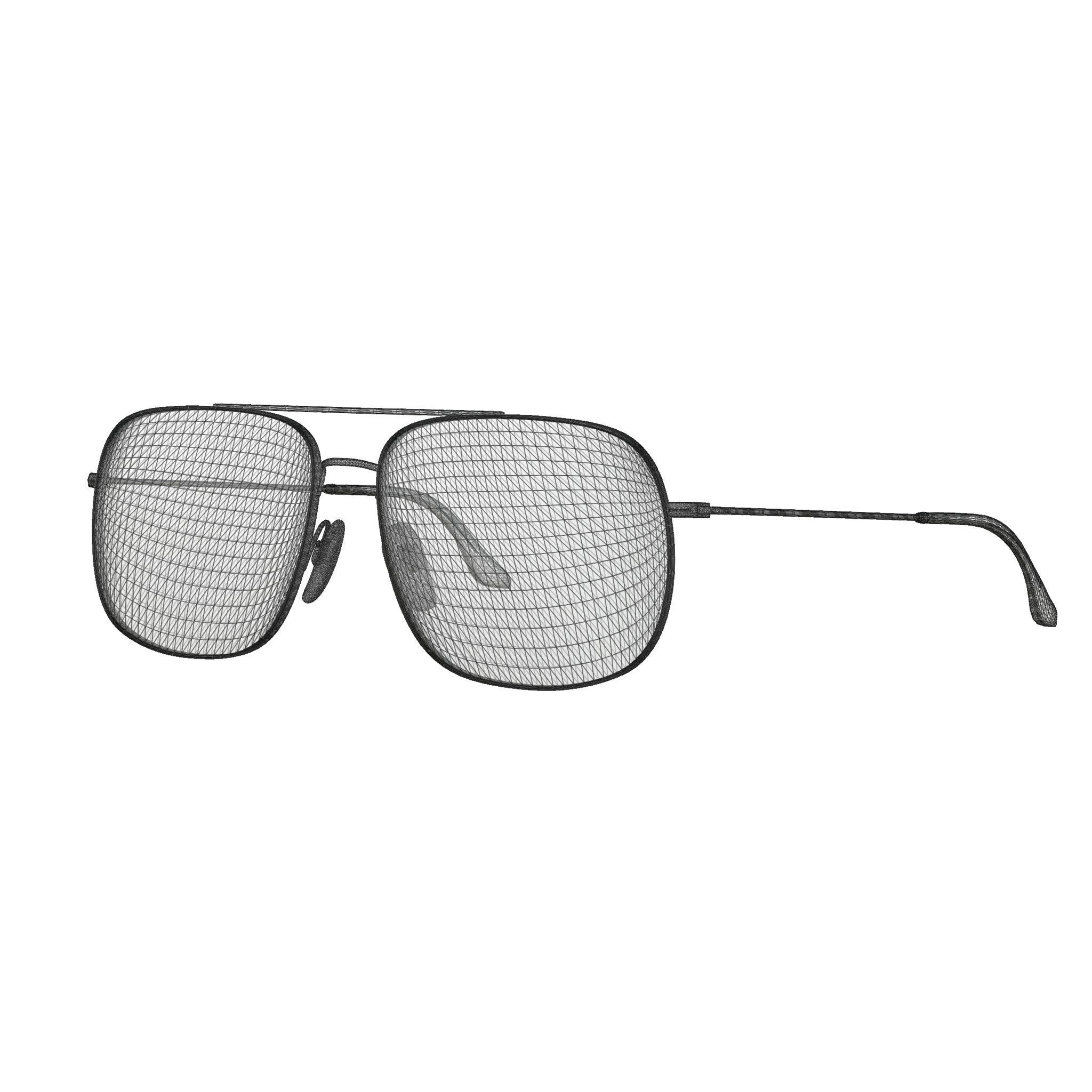 Ray-Ban - RB3595 Sunglasses Low-poly 3D model_5