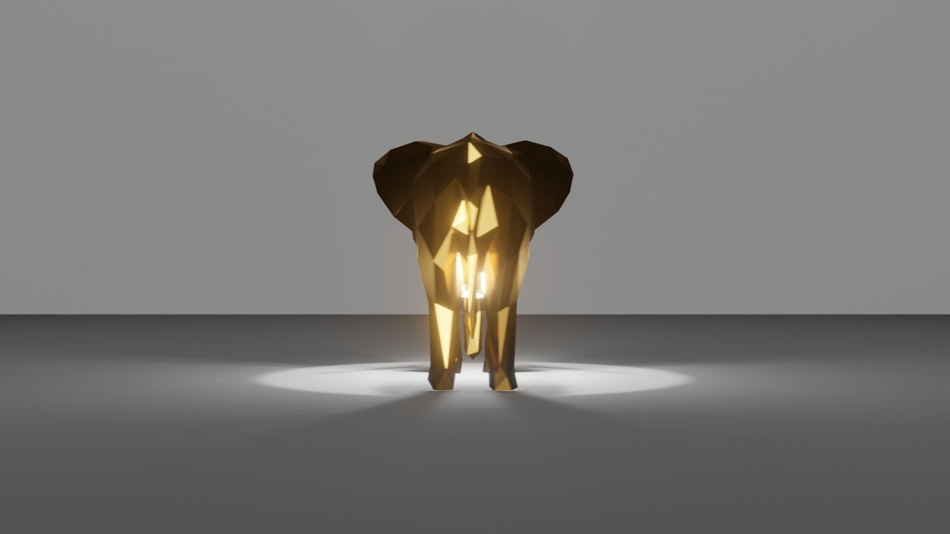 Polygon Elephant Low-Poly 3D Model Low-poly 3D model_2