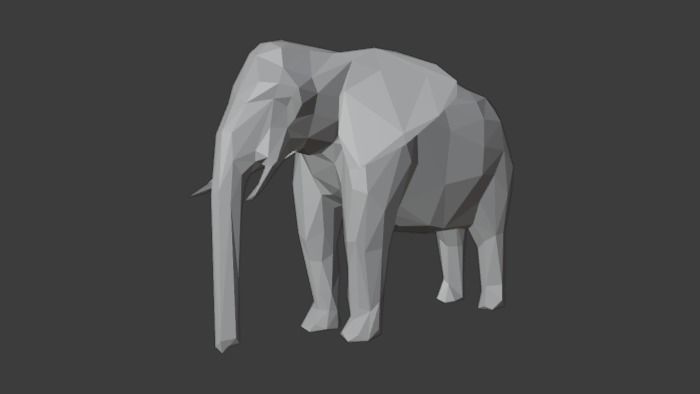 Polygon Elephant Low-Poly 3D Model Low-poly 3D model_5