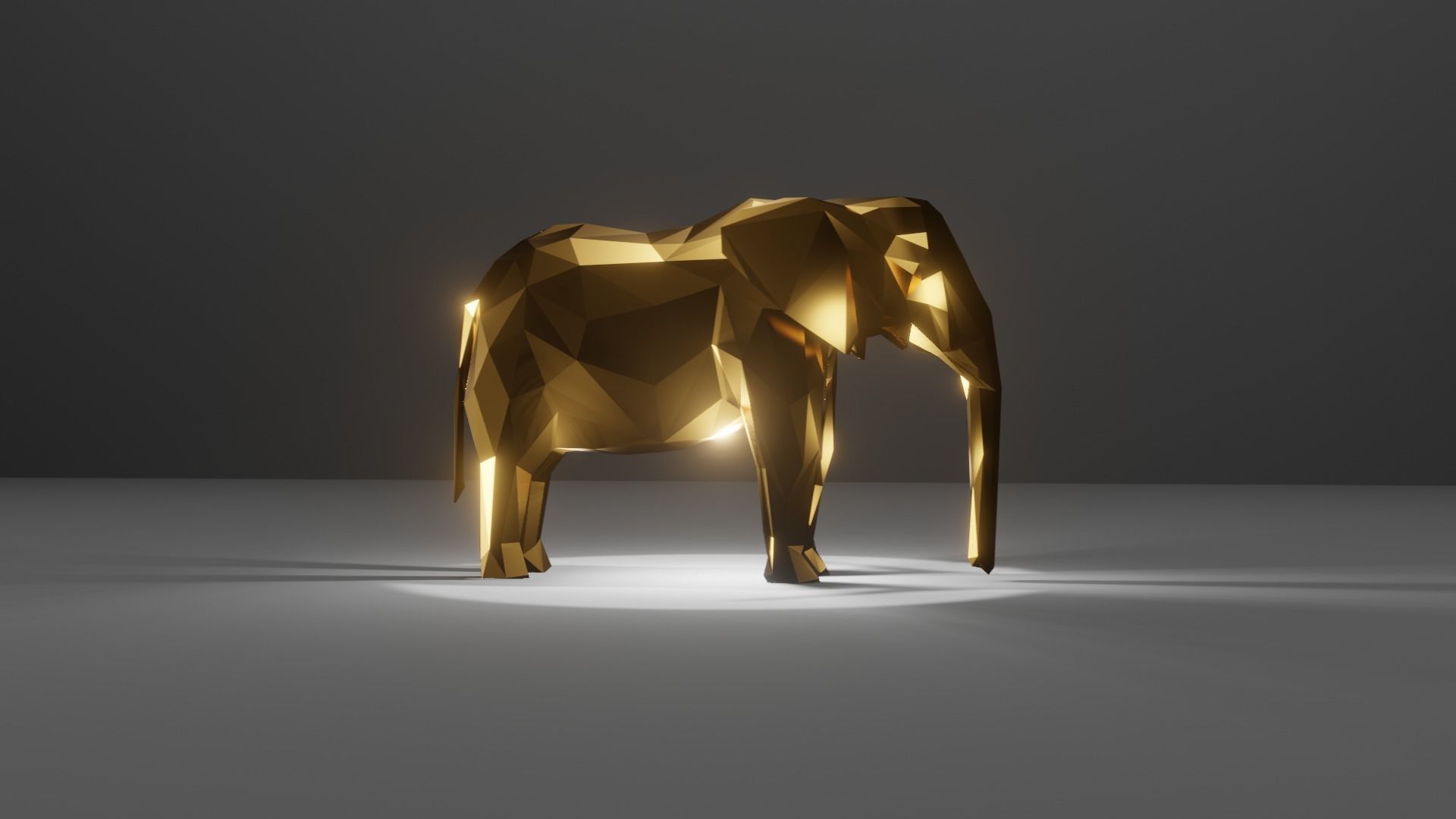 Polygon Elephant Low-Poly 3D Model Low-poly 3D model_1