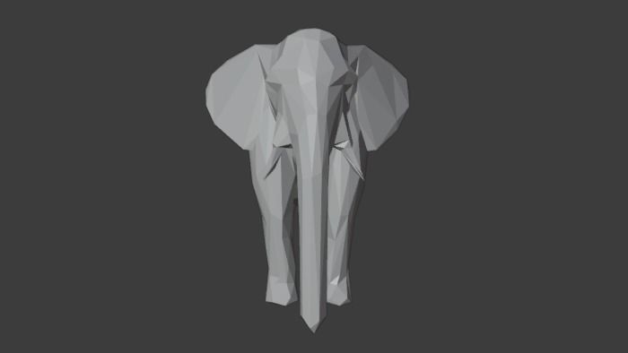Polygon Elephant Low-Poly 3D Model Low-poly 3D model_4