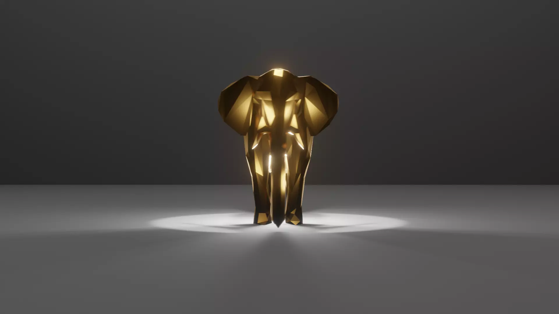 Polygon Elephant Low-Poly 3D Model Low-poly 3D model_0
