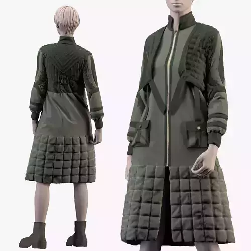 puffer jacket -ZPRJ- FBX- OBj- MTL-TEXTURES 3D model