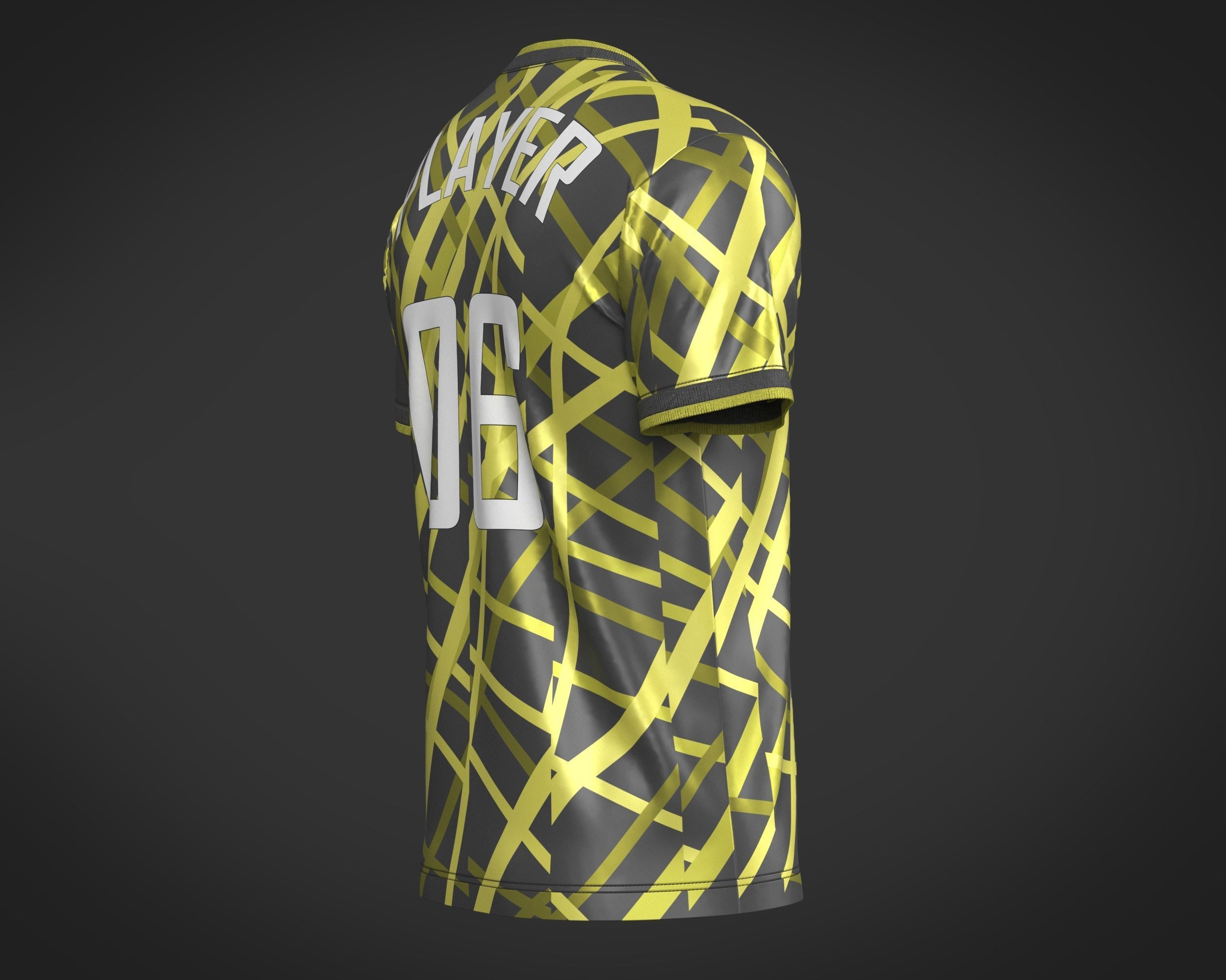 Soccer Sports Jersey Player-06 3D model
