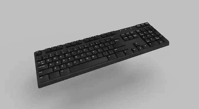 Keyboard computer 3D model
