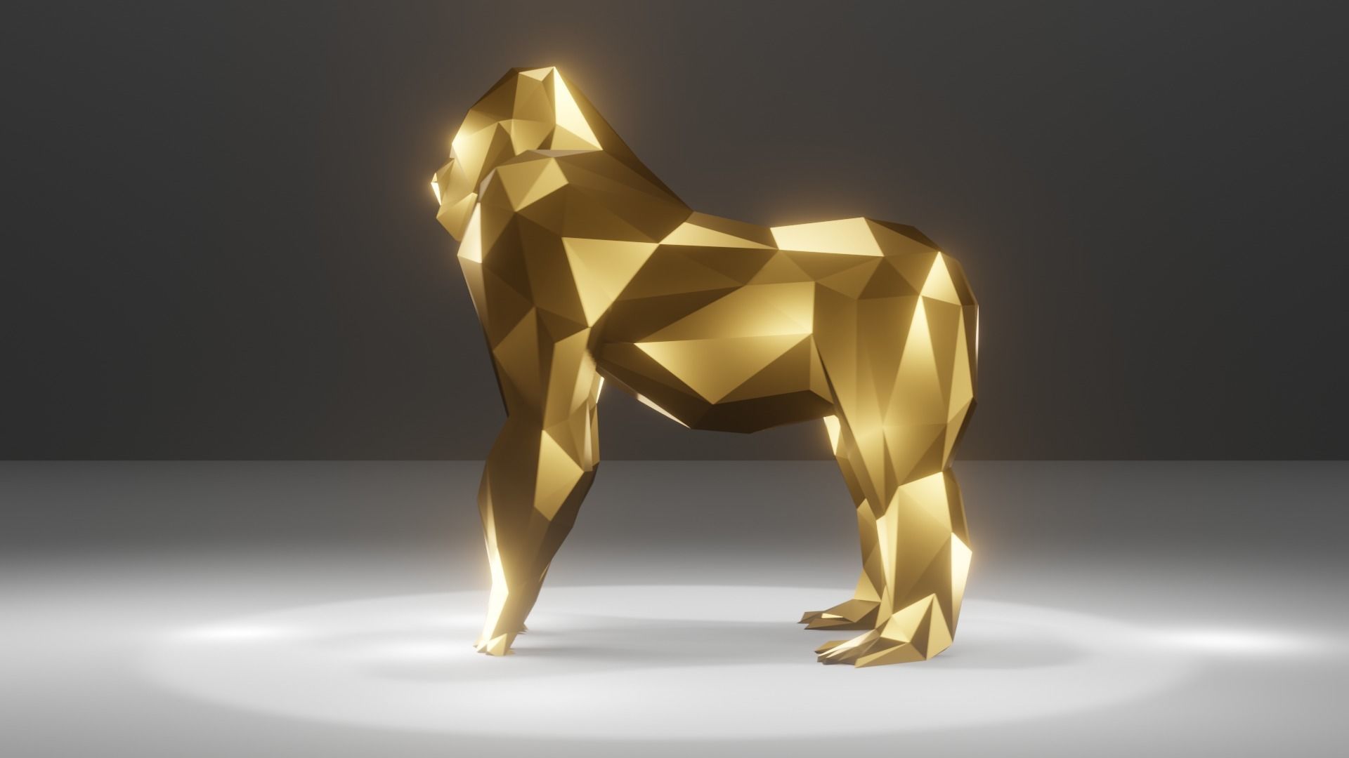 Polygon Gorilla Low-Poly 3D Model Low-poly 3D model_3