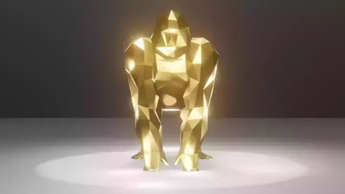 Polygon Gorilla Low-Poly 3D Model