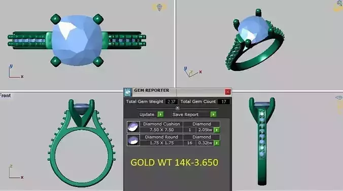 cushion cut solitaire engagement ring