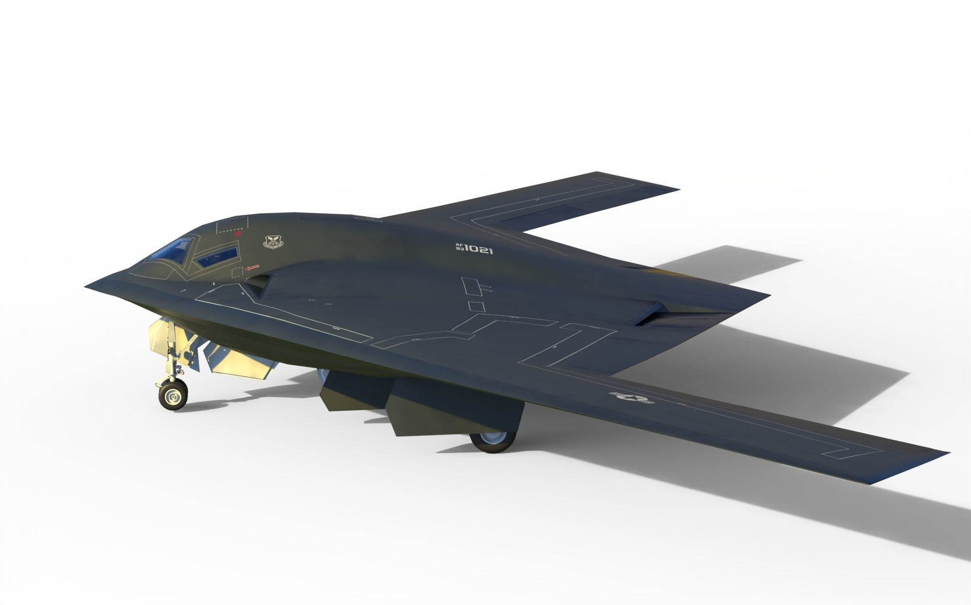 B-21 Raider bomber 3D model_6