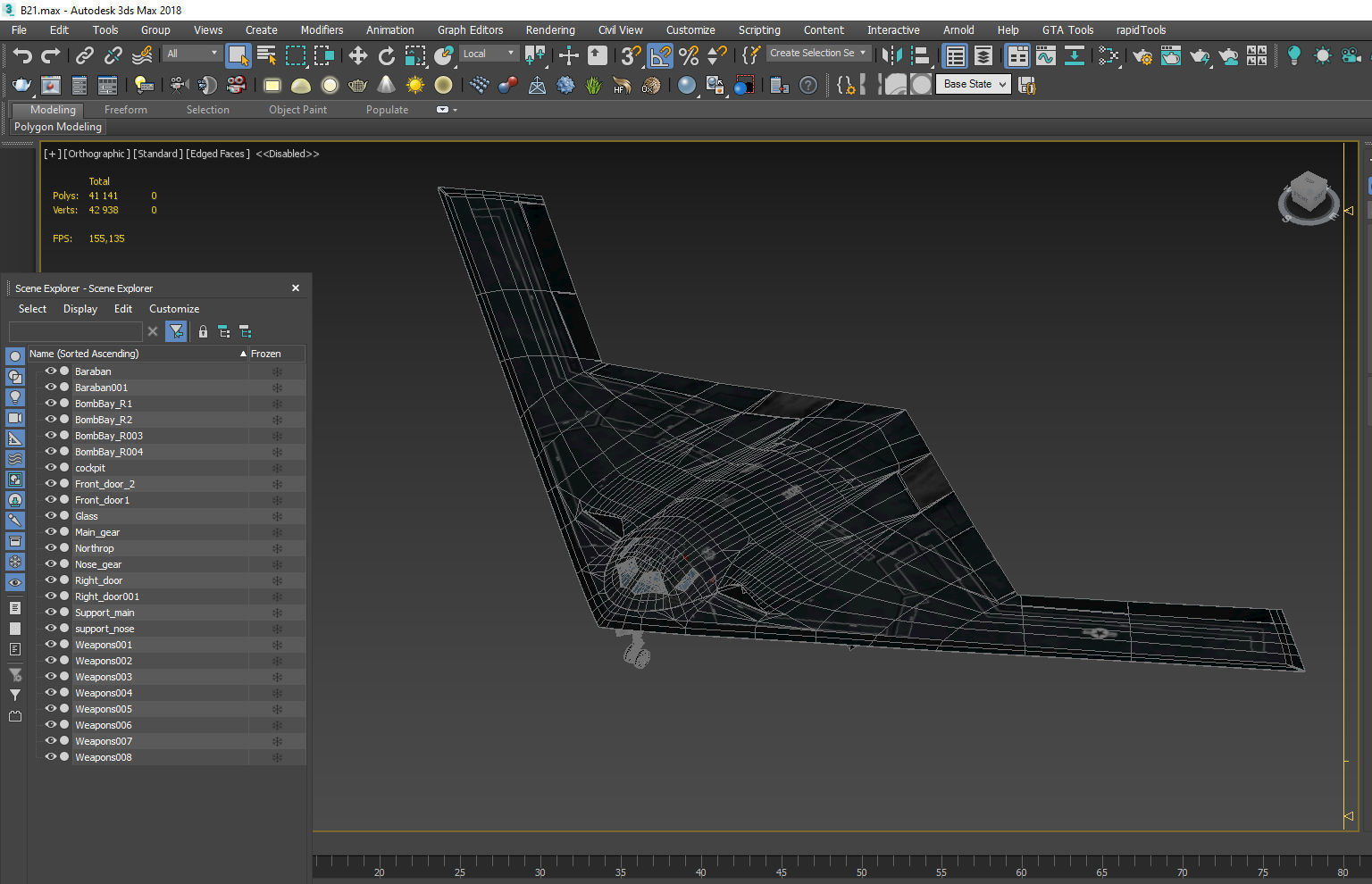 B-21 Raider bomber 3D model_15