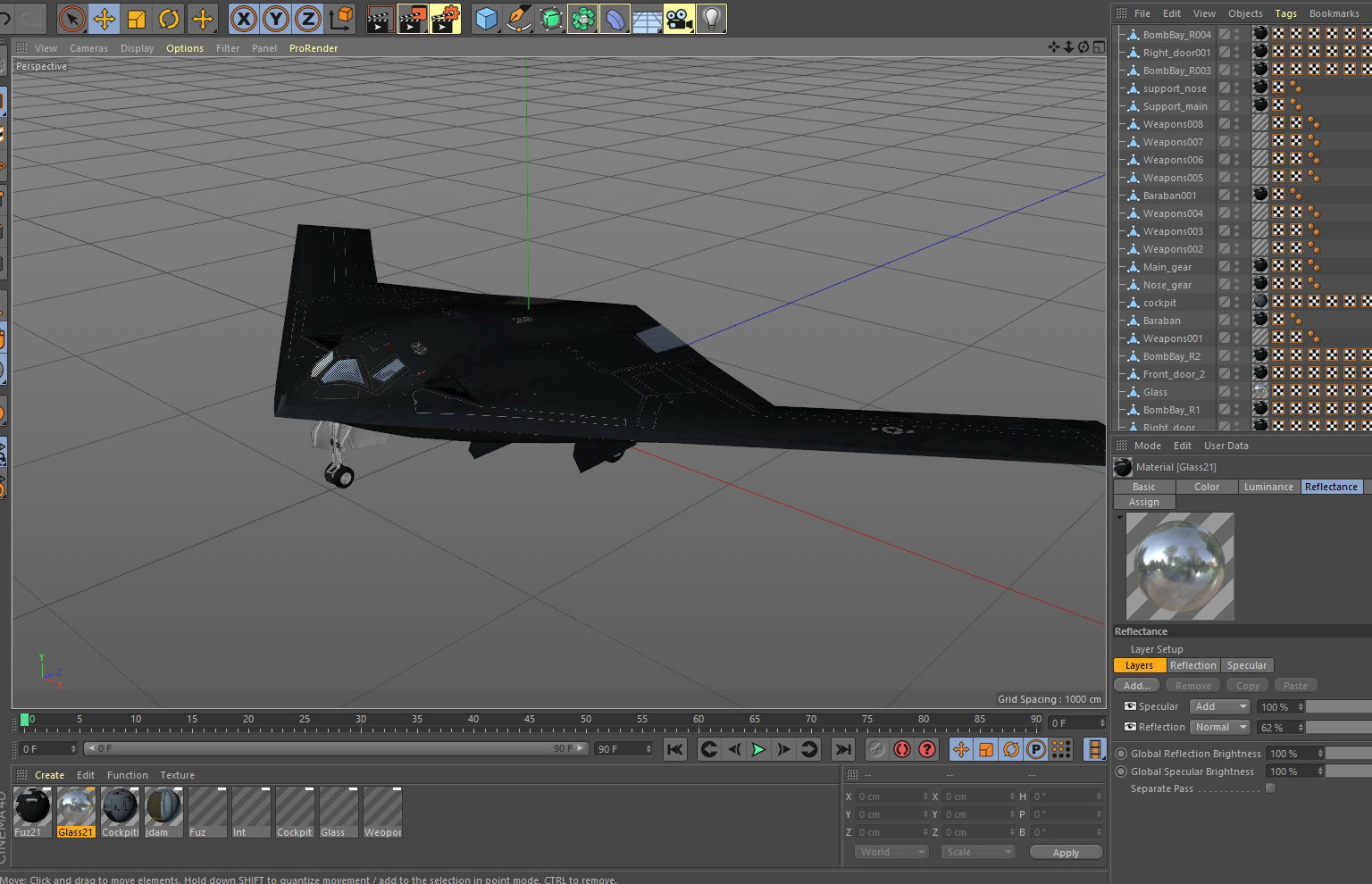 B-21 Raider bomber 3D model_14