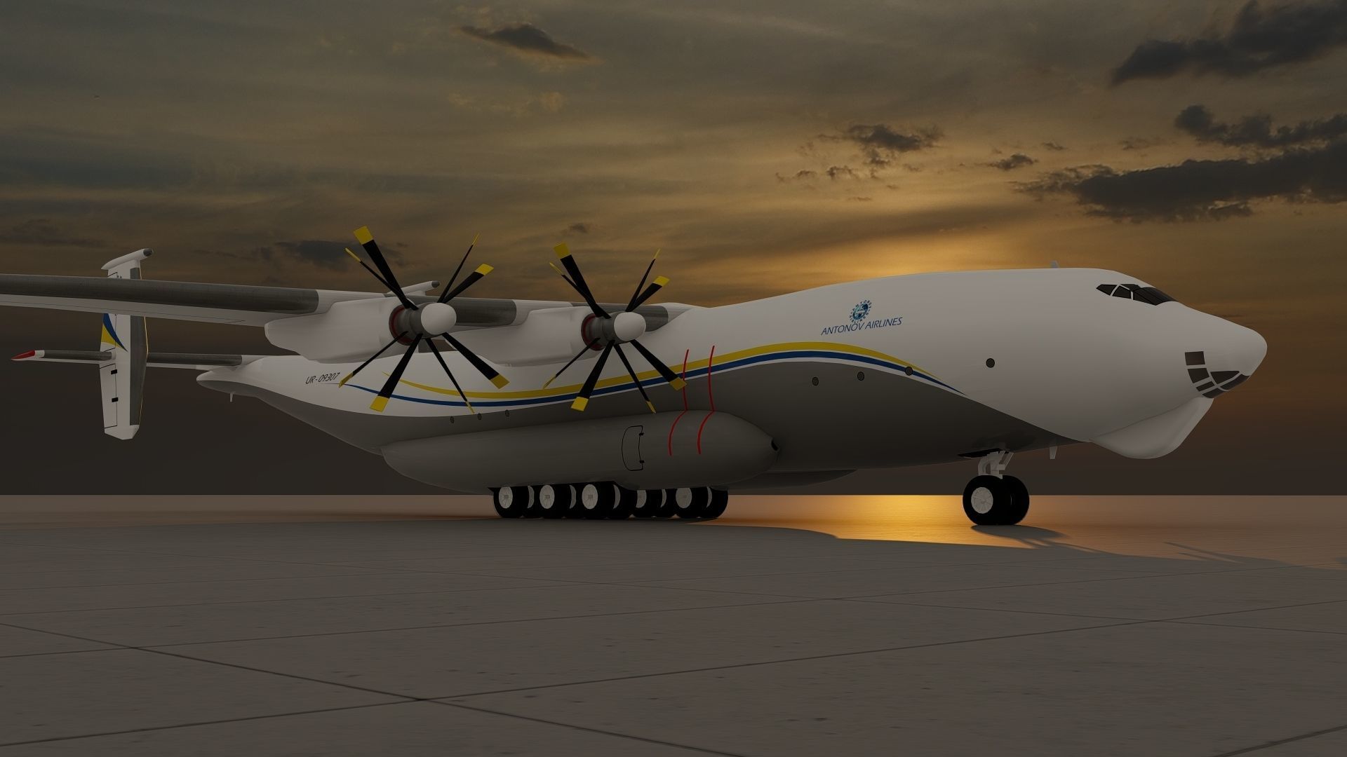 Antonov An-22 3D model_7