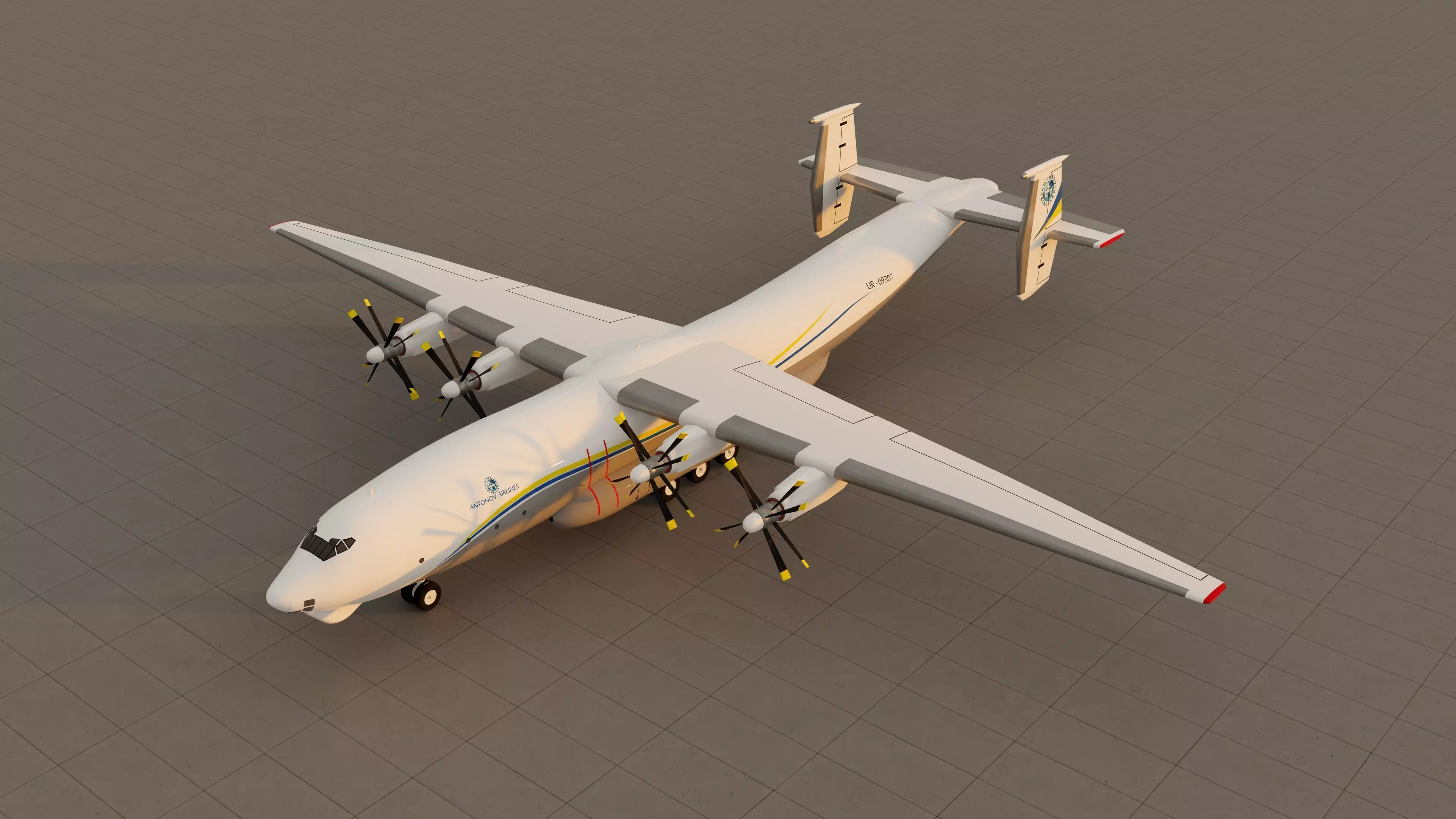 Antonov An-22 3D model_0