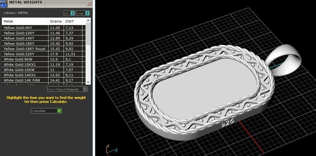 Pendant with patterns Model 2476 3D print model_7