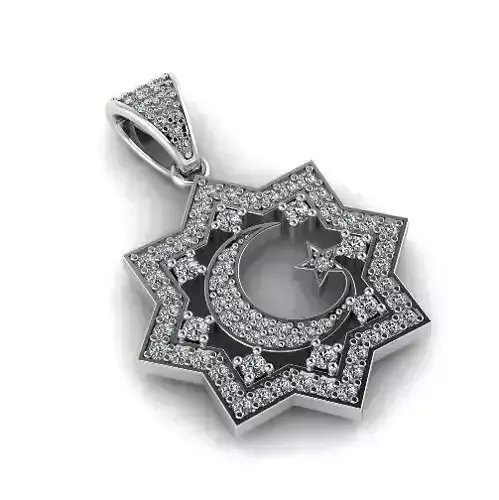 Muslim Moon Pendant Model 2472 3D print model