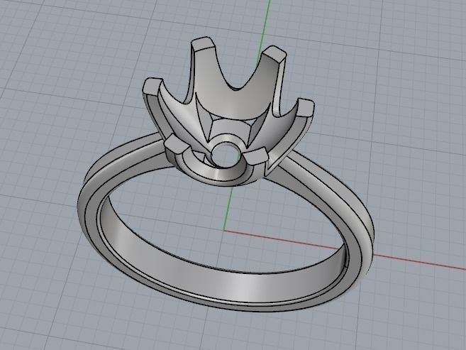 Soliter ring Model 2468 3D print model_2