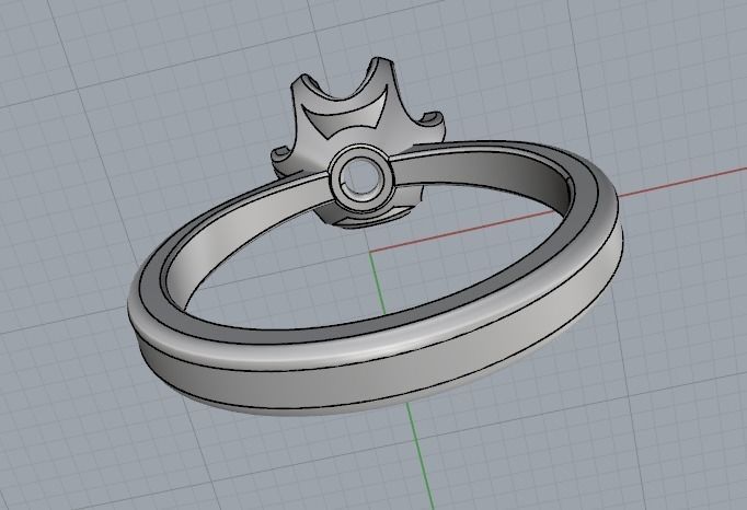 Soliter ring Model 2468 3D print model_5