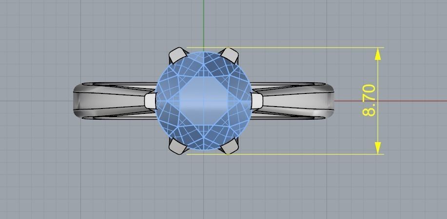 Soliter ring Model 2468 3D print model_7
