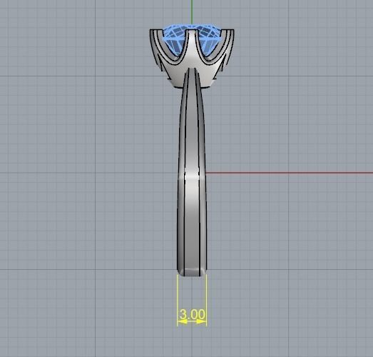 Soliter ring Model 2468 3D print model_8