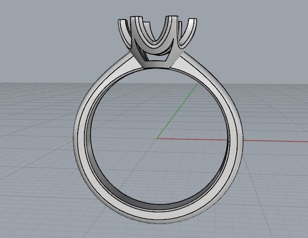 Soliter ring Model 2468 3D print model_3