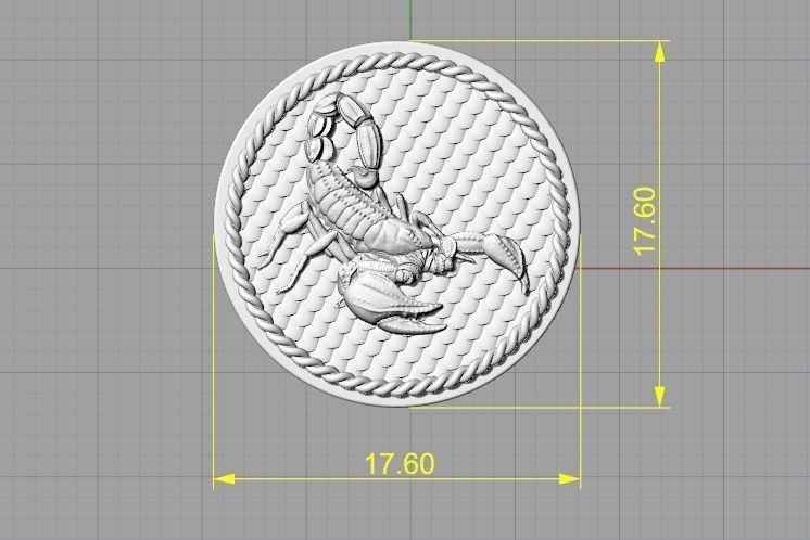 Zodiac sign Scorpio Model 2461 3D print model_6